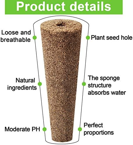 Chumia 200 Pcs Hydroponics Grow Sponges Pods for Seed Starter System - Image 3