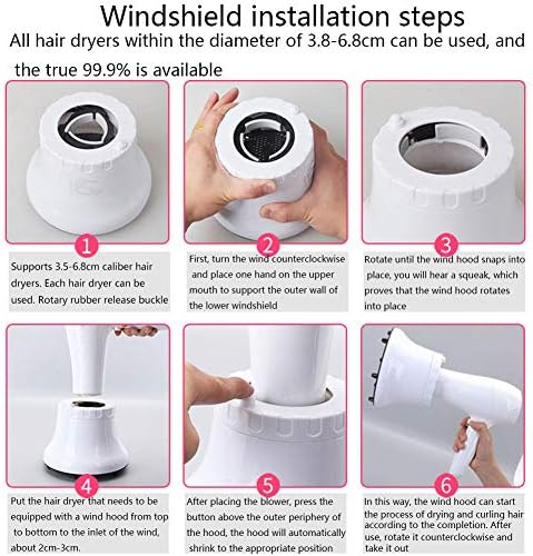 Hair Diffuser, Diffuser Attachment for Blow Dryer with D1.4-2.67in Nozzle - Image 6