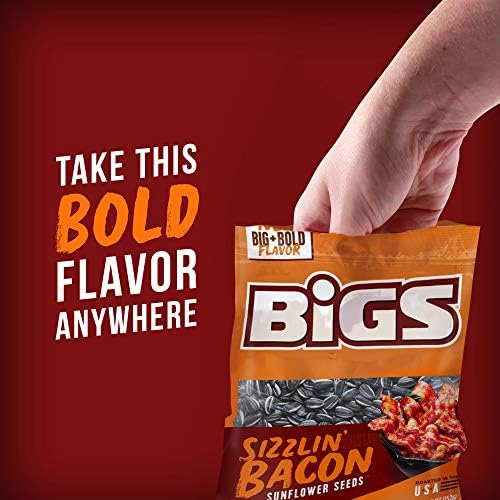 BIGS Sunflower Seeds, Sizzlin' Bacon Flavor, 5.35 oz. (Pack of 3) - Image 6