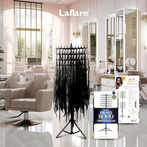 Laflare Standing Braid Hair Organizer – 144 Pegs Hair Extension Holder, Divider & Display Stand for Hair Braiding, Height Adjustable Rack, Easy to Assemble - Image 6