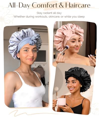 YANIBEST Adjustable Satin Bonnet for Sleeping, Double Layer - Image 6
