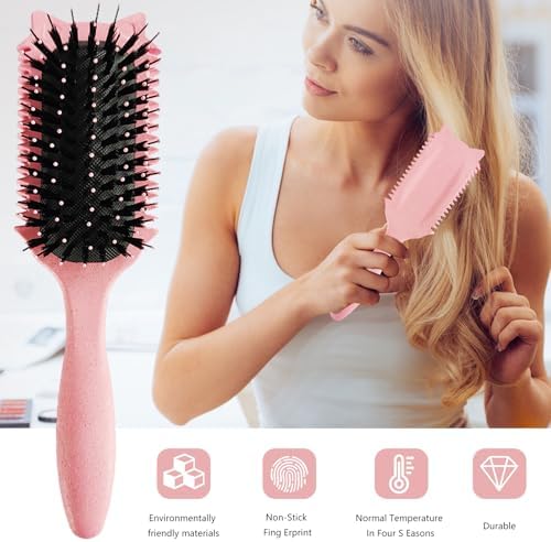 Curl Defining Brush, Curl Hair Brushes, Curl Define Styling Brush, For Combing and Shaping Curls in All Hairstyles to Reduce Pulling Travel Size - Image 2