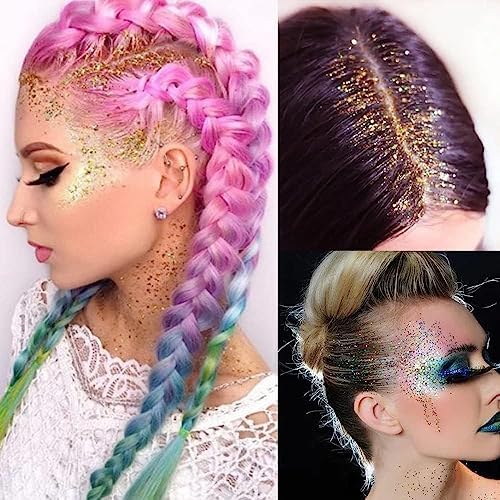 Go Ho Gold Glitter Stick, Sparkly Hair Face Body Shimmer for Women Kids - Image 4