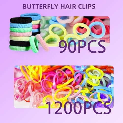 Toddlers Hair Accessories Set for Girls - Colorful Small Rubber Bands - Image 4