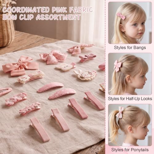 Needbrock 20 Pcs Baby Hair Clips Bow Accessories for Girls Toddlers Kids - Image 3