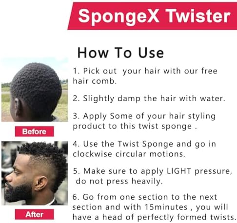 Big Holes Twist Sponge, Magic Brush for Afro Curls (1 PACK) - Image 5