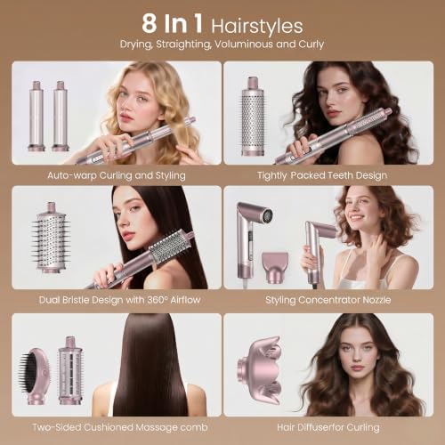 Air Multi Styler & Drying, Curler &Thermal Brush, 8‑in‑1, Purple - Image 2