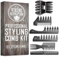 Viking Revolution Professional Hair Styling Combs for Men - 6 Piece Set by VikingRevolution