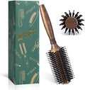 Round Brush for Blow Drying, LORSEX Boar Bristle Hair brush for Women Men, Round Hairbrush for Add Shine/Volume, Minimize Damage (2.4Inch) by LORSEX