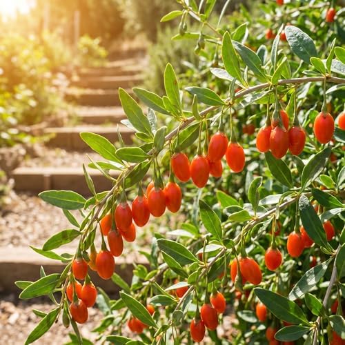 2 Goji Berry Trees Live Plants, Perennial Berry Plant, 6-8 Inch Tall - Image 4
