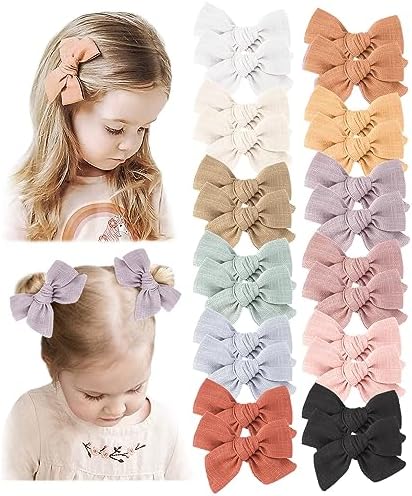 Niceye 24 Pack Baby Hair Bows for Girls, Toddler Hair Clips in Paris by Niceye