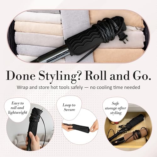 Large Vanity Mat, Heat Resistant Mat for Hair Tools, Vanity Décor, Black - Image 5