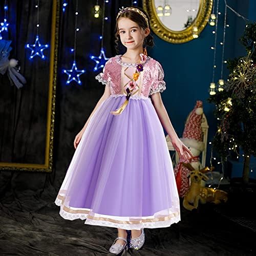 Long Braided Wig Princess Hairpiece Braid Girls Cosplay Headband Hair Dess up Accessories for Girls (E) - Image 2