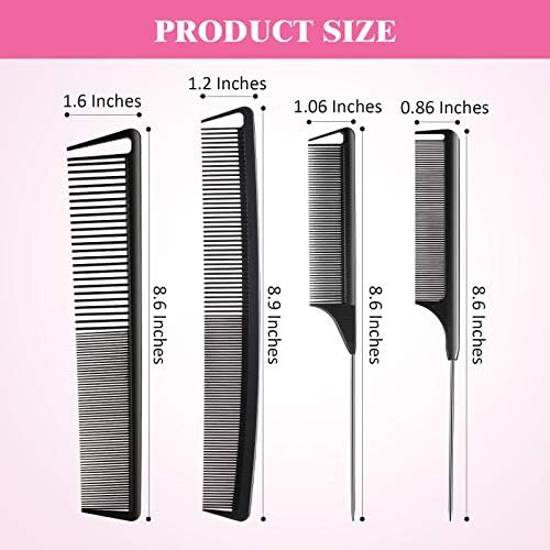 Patelai 8 Pcs Rat Tail Combs Set, Professional Heat Resistant Teasing Comb - Image 3