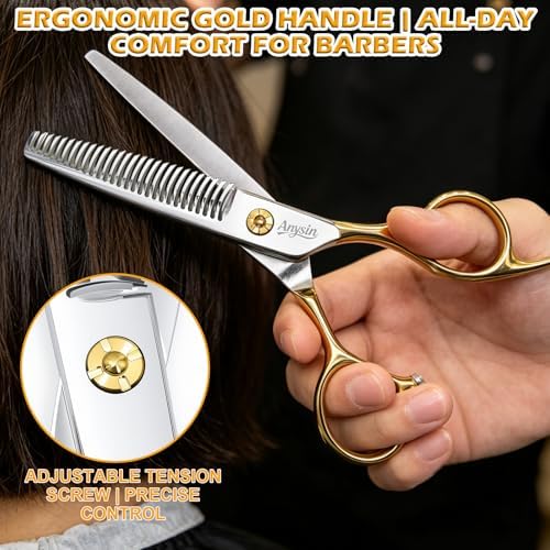 Professional Hair Thinning Scissors, Texturizing Shears with Razor Sharp Teeth Blades, Premium Stainless Steel for Salon Quality, Men Women Barber Hairdressing & Gift Box - Image 6