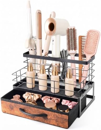 Lorbro Hair Tool Organizer for Countertop, Heat-Resistant Hair Dryer Holder by Lorbro
