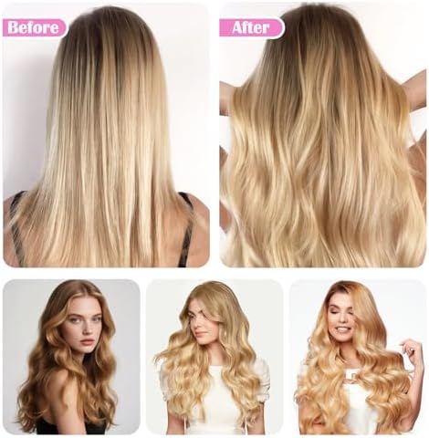 12 Piece Hair Roller Set with Clips, Self Grip Hair Rollers Hair Curler for Long Medium Short Hair, Random Color (2.5cm) - Image 5
