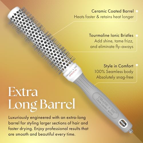 Olivia Garden Ceramic + Ion Speed XL - Extra-Long Round Thermal Hair Brush - Not Electrical - Professional Blowout Brush for Normal to Thick Hair - Image 4