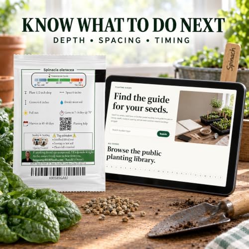 500 Spinach Seeds for Planting - Heirloom, Bloomsdale Long Standing - Image 6
