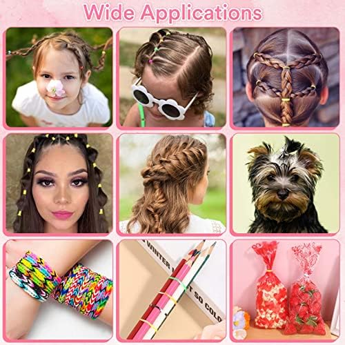 Evatage 2400 Pcs Mini Hair Elastics with Hair Styling Tools Kit - Image 2