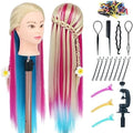 Eumos Mannequin Head with Hair, 29'' Training Head for Braiding by Eumos