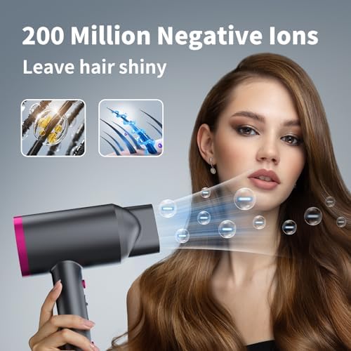 ANNE BETTY Ionic Hair Dryer with Diffuser, Powerful Blow Dryer for Women & Men, Fast-Drying Hair Dryer with Nozzle for Home, Salon, Travel - Image 3