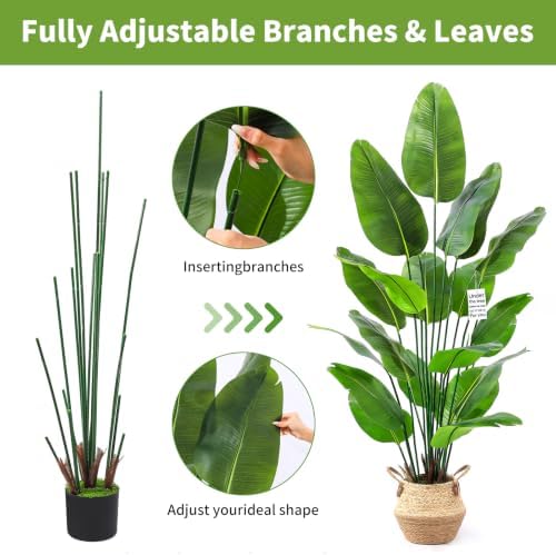 6ft Artificial Bird of Paradise, Lifelike Tall Faux Plant - Image 5