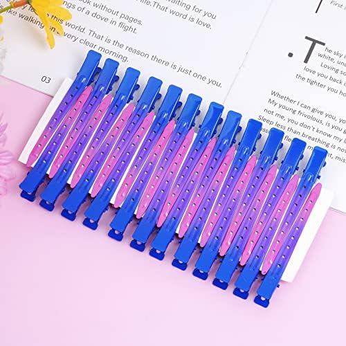 Bantoye 24Packs Duck Bill Clips 3.35 Inch Metal Alligator Clip, Blue Purple - Image 4