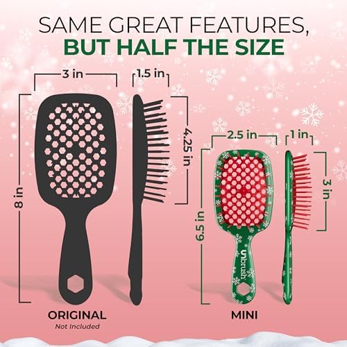 UNbrush Mini Holiday Hair Brush for Pain-Free Brushing On All Wet/Dry Hair Types - Image 4