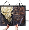 Travel-Friendly Halo Hair Extensions Holder Bag - Lightweight, Easy Fold, PVC Film And Fine Lining Prevents Wig Frizzy, Portable Wig Storage Hanger for Multiple Hairpieces (Black) by Unknown
