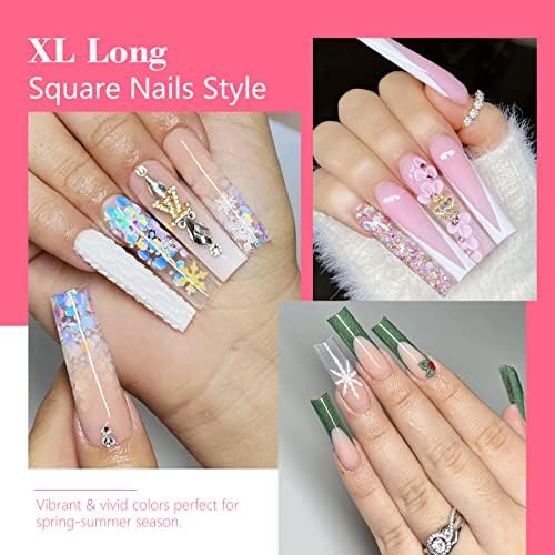 LIONVISON XL Square Nail Tips: NO C Curve for Acrylic Nails Professional - Image 2