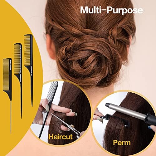 3 PCS Rat Tail Combs with Fine Tooth for Braiding,Parting - Image 5