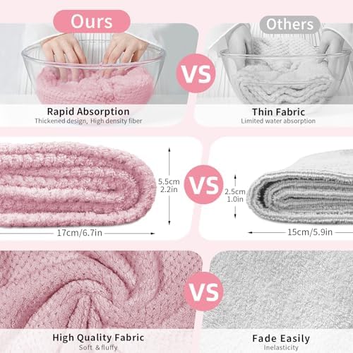 my novel things 3 Pack Microfiber Hair Towel Wrap for Curly Hair Women - Image 2