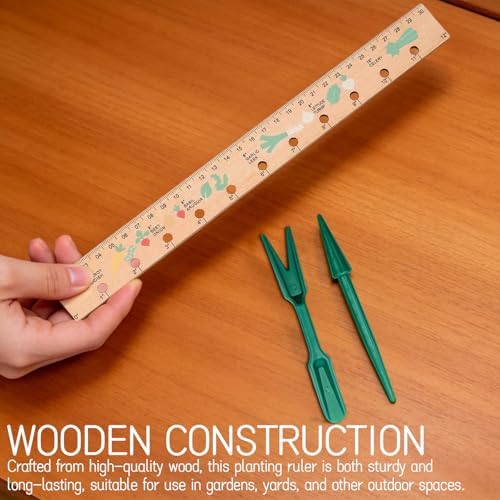 Spacer Tool Seeder Planting Ruler - Seeding Spacing Ruler with Precise Measurements,Seedlings Dibber Hand Transplanting Tools,for Vegetable Gardens, Yard - Image 4