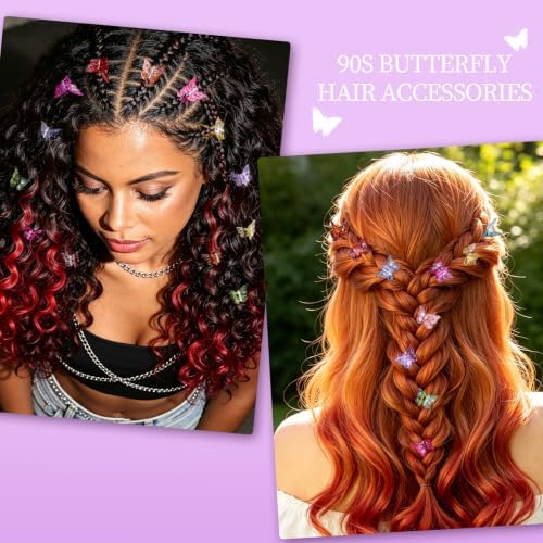 Teenitor Mini Butterfly Hair Clips, Y2K Glitter Butterfly Clips 32Pcs - Image 4