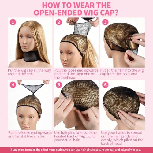 FANDAMEI 12PCS Wig Cap, Black Wig Cap, Wig Caps For Women, Hair Net For Wig - Image 7