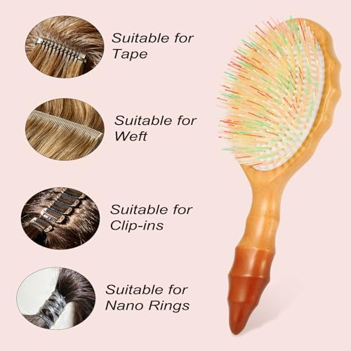 Boar Bristle Hair Extension Brush for Women Girls - Image 4
