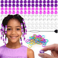 Tinkrstuff 120Pcs 14mm Purple Mix Large Silicone Hair Beads by TINKRSTUFF