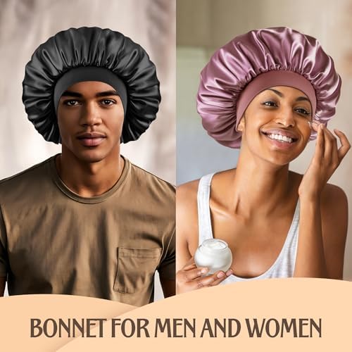 VarCozy Satin Bonnet for Sleeping, Double Layer Hair Bonnets for Women - Image 6