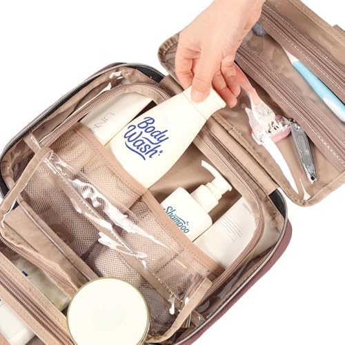 NISHEL Travel Toiletry Bag for women, Portable Hanging makeup Organizer - Image 5