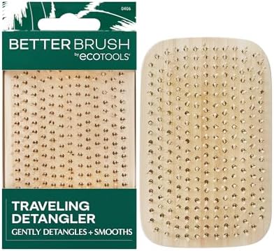EcoTools Travel Detangler Hairbrush, Bamboo Hairbrush, 1 Count by EcoTools