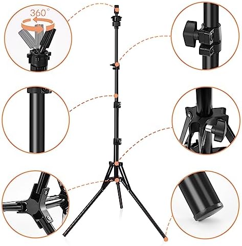 Mannequin Head Stand, Adjustable Wig Stand, Reinforced Metal Mannequin Head Stand for Cosmetology Hairdressing Training, Black - Image 5