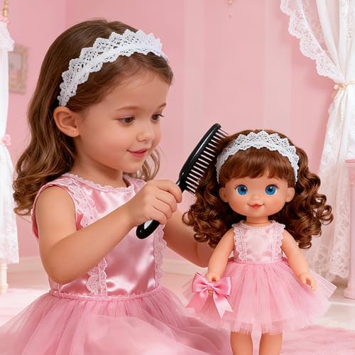 Doll Hair Brush Compatible with American Girl, Doll Wig Brush Set with Spray Bottle Detangle Brush Curly Hair Comb Set Fit for American Girl Doll Accessories, Doll Head Hair Styling Brush Set 8 PCS· - Image 3