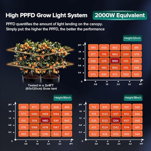 SANSI Grow Lights for Indoor Plants, 200W Plant Lights for Indoor Growing - Image 3