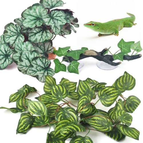 KATUMO 3PCS Reptile Plants, Terrarium Plant Artificial Decor, Fake Plant by KATUMO