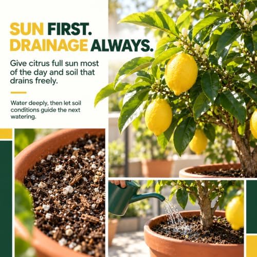Eureka Lemon Tree Live Plant, Grafted Lemon Plant for Indoor Outdoor - Image 3