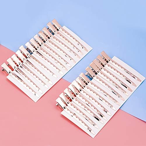 Bantoye 24 Packs Duck Bill Clips 3.35 Inch Metal Alligator Clip, Rose Gold - Image 5