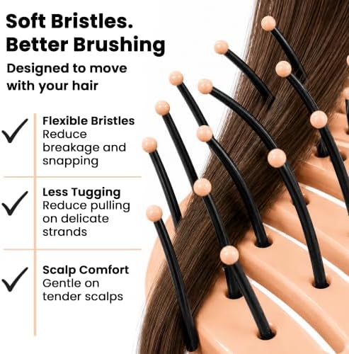 Herstyler Vented Hair Brush - Soft Bristle Detangler for Faster Blow Drying - Image 3