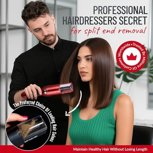 Split-Ender PRO - Professional Hair Trimmer with Charging Station, Automatic Split End Remover for Frizzy, Dry, Damaged, Colored, Broken, Curly, Straight or Bleached Hair Types, Hair Styling Tool - Image 3