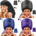 Large Hooded Hair Dryer Bonnet w/Integrated Headband - Reduces Heat Exposure Around Ears & Neck - Enhanced Size for Use with Rollers, Speeds Up Drying Time, Safe Deep Conditioning at Home, Adjustable by GRANTEVA